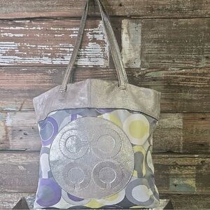 Coach Julia Op Art Signature Tote